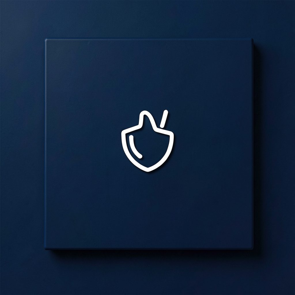 Dark atmospheric tile with a simple white line icon suggesting support, overlaid on deep navy background
